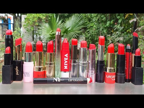 18 Coral Red lipstick lipSwatches for festivals weddings & Winters | RARA |  affordable | Video