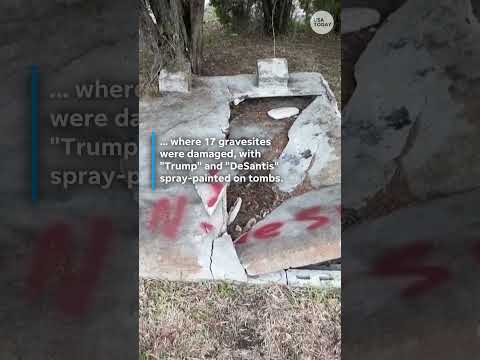 Trump’s name painted on vandalized graves at Black cemetery