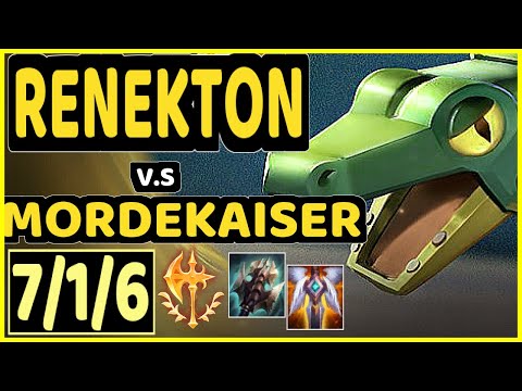 TRUKLAX (RENEKTON) vs MORDEKAISER - 7/1/6 KDA TOP GAMEPLAY - EUW Ranked DIAMOND