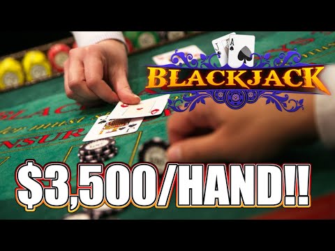 BLACKJACK!! $3,500 PER HAND! ★ HIGH LIMIT BLACKJACK AT CAESARS PALACE LAS VEGAS