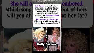 Dolly Parton never had children of her own, but She founded the Dollywood Foundation to do this !!