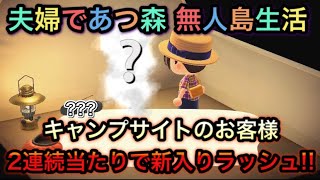 【あつまれ どうぶつの森】キャンプサイトのお客様が2連続で当たり!!