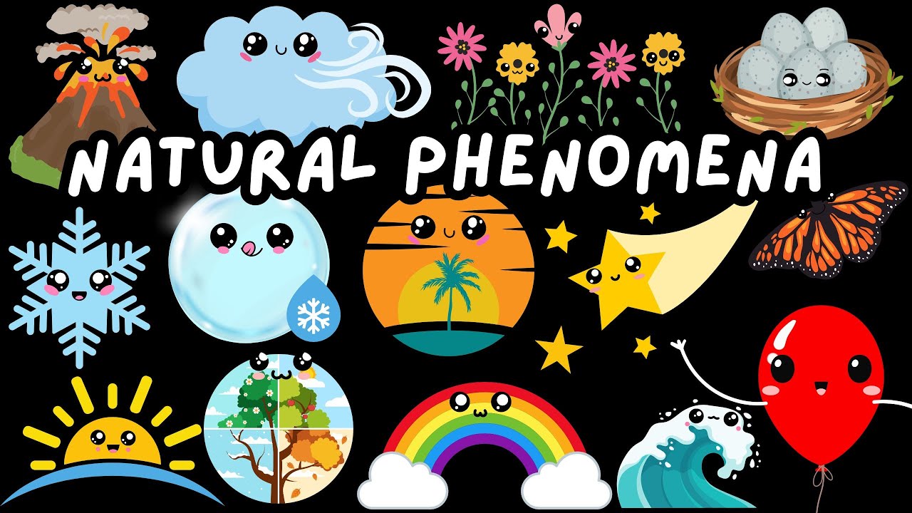 20 Natural Phenomena for Kids 🌈🦋🌋 - Learn Natural Phenomenon for Children in English