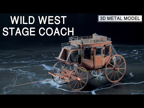 3D Metal Model | Metal Earth WILD WEST STAGE COACH (colored)