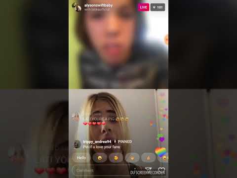 Lati K and Alysonswiftbaby argument on Instagram live (Lati's dad walks in)