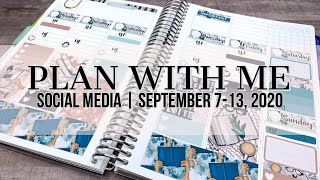 Plan with Me | Social Media Planner | September 7-13. 2020 #plumpaperplanner