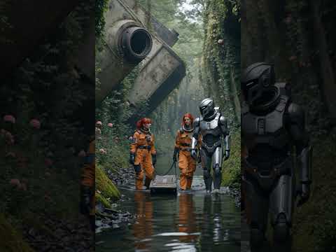 Robot & Astronauts' Jungle Escape | Sci-Fi Cinematic Scene 🎥🌌