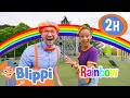 ‍ ️Blippi Playground Race Blippi NEW Superhero Cartoon For Kids Moonbug Kids