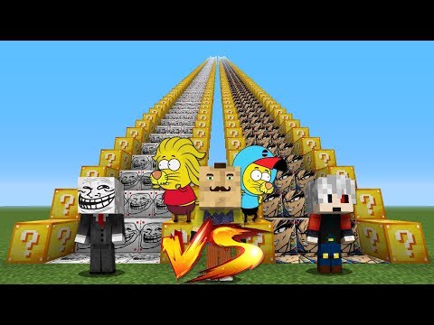 TROLL VS THEMURAT MERDİVEN ŞANS BLOKLARI - Minecraft