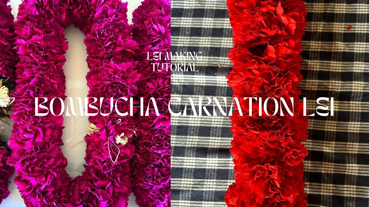 Bombucha Carnation Lei Tutorial