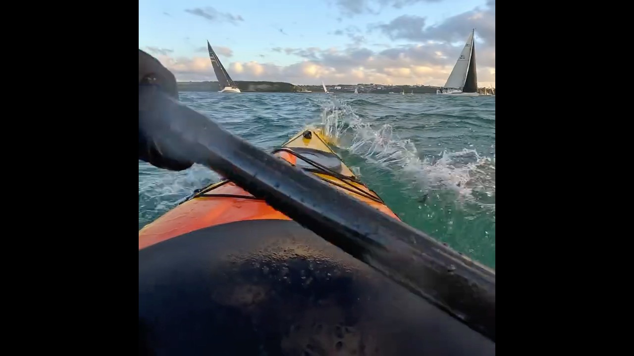 Paddling with sailboats #kayak #sailboat #seakayaking #windydays