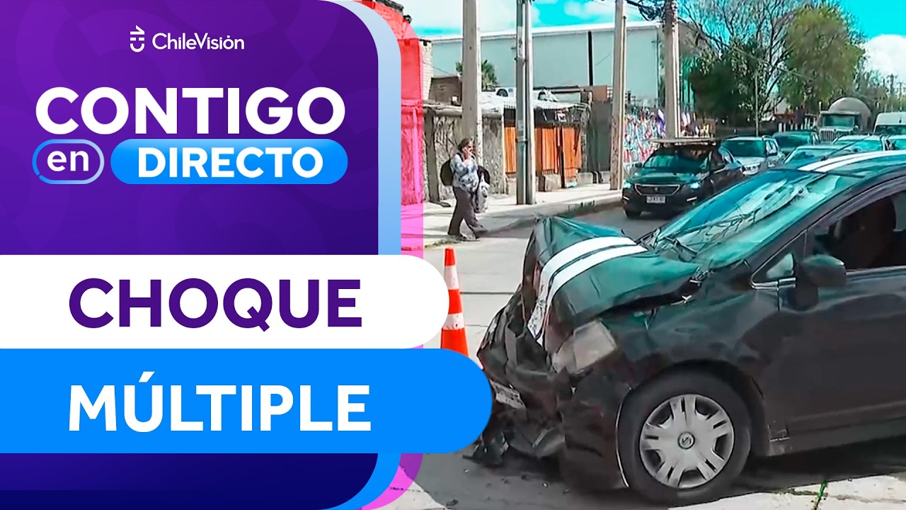 UNA PERSONA LESIONADA: El choque múltiple entre autos en Conchalí - Contigo en Directo