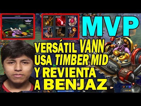 IMPARABLE VANN PICKEA TIMBER MID CONTRA BENJAZ, LOGRA SER EL MVP | DOTA 2 COSAS