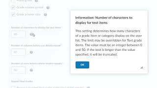 Grades Tool – Settings