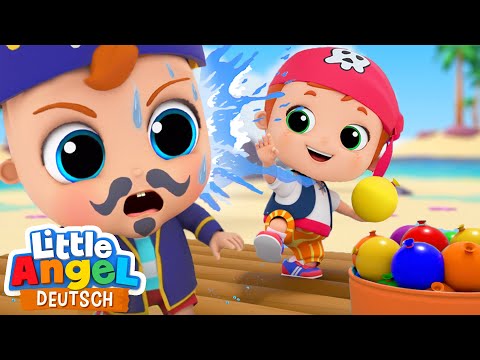 Piraten Ahoi! | Die Wasserballon-Schlacht | Little Angel Deutsch – Kinderlieder