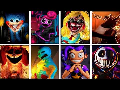 Poppy Playtime: Chapter 1-5 - ALL Bosses Death Scenes & Comparison (Showcase)