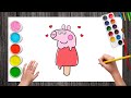 How To Draw A Cute Peppa Pig Ice Cream Peppa Pig Ice Cream Drawing Peppa Pig Candy