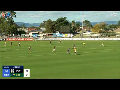 SANFL Snapshot - Eagle James Tsitas with a clever goal assist