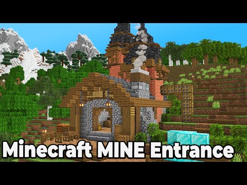 How to Build a Starter Mountain Mine Entrance in Minecraft 1.18 Survival Tutorial