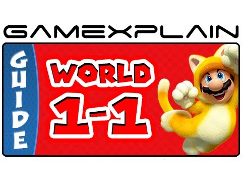 Super Mario 3D World - World 1-1 Green Stars & Stamp Locations Guide & Walkthrough (Super Bell Hill)
