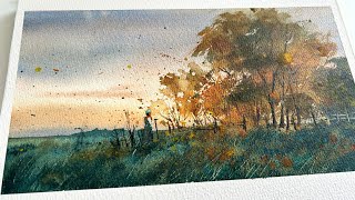 Today's Watercolor Landscape Painting