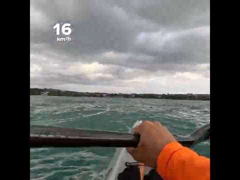 Epic surfski V7 fun! #surfski #kayakingfun #choppy #newzealand