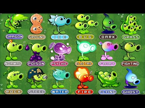 PvZ2 Challenge - All PEA Plants vs All Gravestone - Who 's Best Plant ?