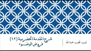 شرح المقدمة الحضرمية - 12 [فروض الوضوء] image