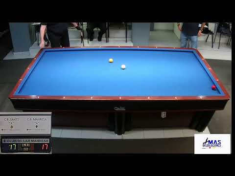 LLIGA CATALANA 3 BANDES 2ª  DIV: CB MANRESA A (MANEL LOZANO) - CB SANTS A(XAVIER ARTIGUES)