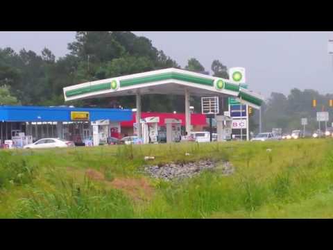 Belville gas station shelter shakes in storm