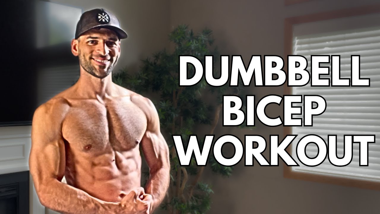 10 Minute BICEPS WORKOUT with Only Dumbbells - BLOW UP Your Biceps at Home!