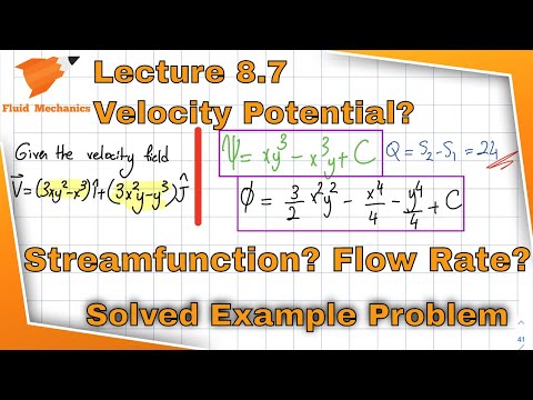 Fluid Mechanics 8.7 - Comprehensive Example of Streamfunction and Velocity Potential