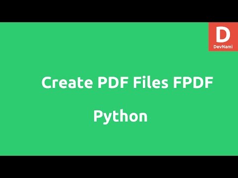 Create PDF files in Python using FPDF