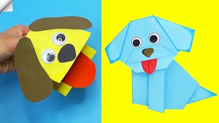 4 Moving paper toys - How to make paper dogs