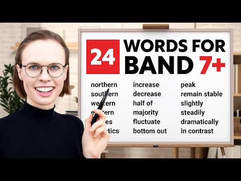 IELTS Academic Writing Vocabulary Task 1 - 24 ESSENTIAL Words for Band 7+