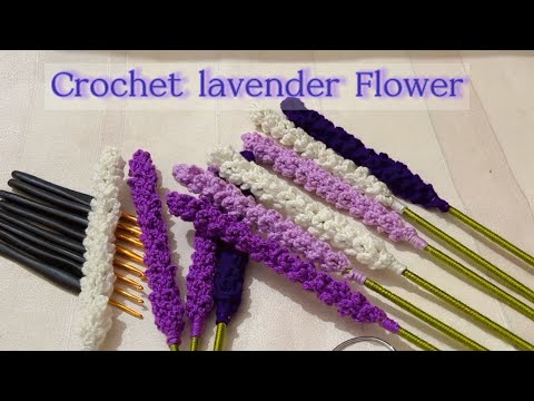 How to make Crochet Lavender Flower | crochet flower for beginners 
