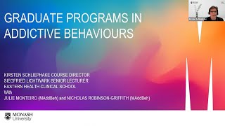 Graduate Programs in Addictive Behaviours
