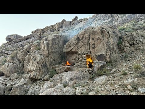 I Built a Secret Cave Shelter in the Rocky Mountains | Solo Survival Camping 🔥
