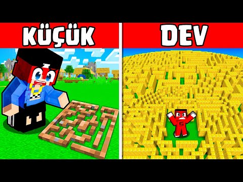 BÜYÜK vs KÜÇÜK LABİRENT YAPI KAPIŞMASI !! - Minecraft
