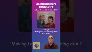 A Jim Steinman song at #1 keeps another Jim Steinman song at #2!