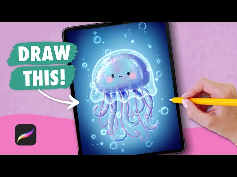 Draw With Me - Jellyfish | Procreate Digital Art Drawing Tutorial for Beginners