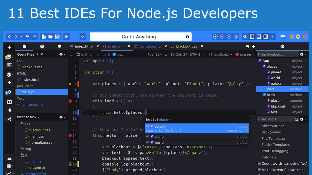 11 Best IDEs For Node js Developers