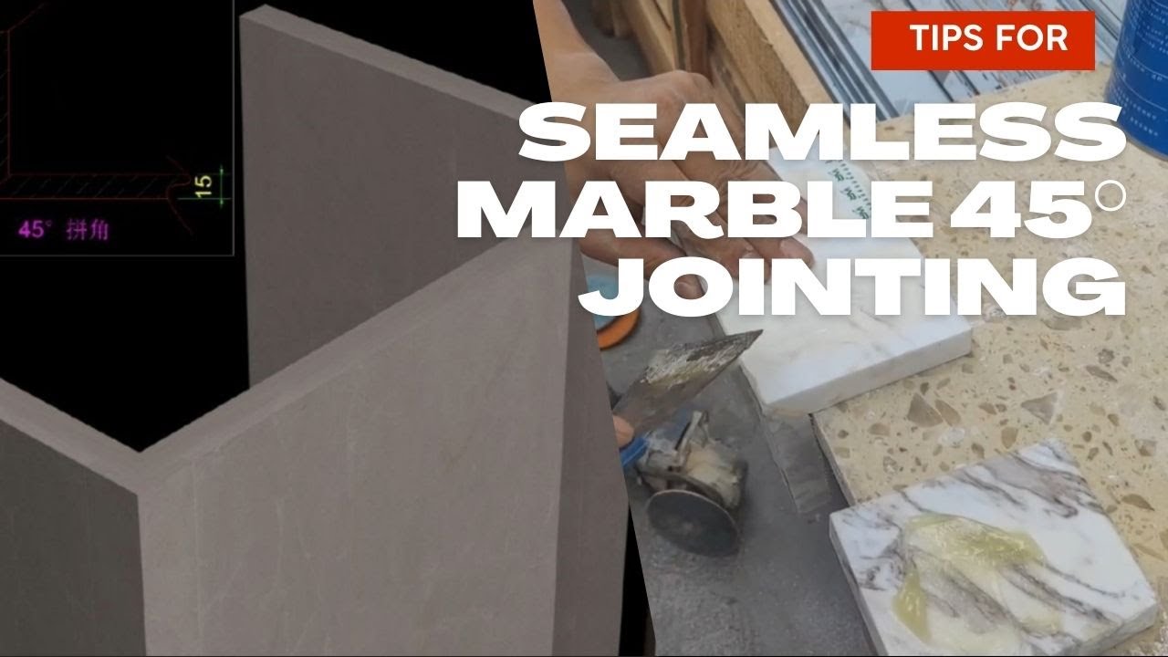How to cut 45° Seamless Splicing of Marble | Water Seepage in Marble