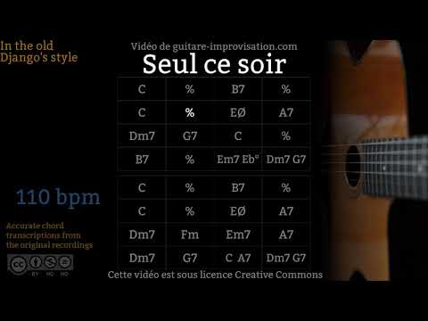 Seul ce soir (110 bpm) - Gypsy jazz Backing track / Jazz manouche