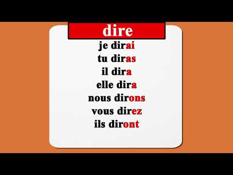 le verbe dire au futur simple de l'indicatif