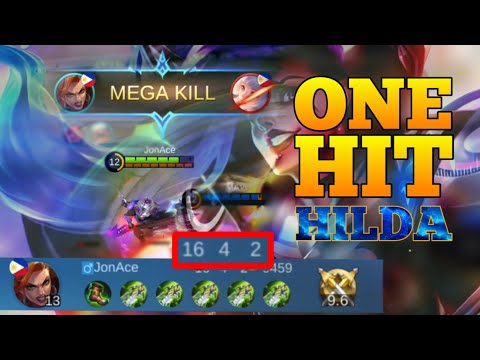 ONE HIT HILDA | HILDA BEST BUILD 2021 |HILDA GAMEPLAY | HILDA GUIDE | JonAce - MLBB