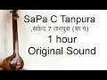 C Scale Tanpura Sa-Pa for Riyaz | सफ़ेद 1 तानपुरा | Soothing Meditation Music