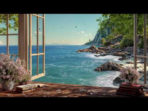 Morning Peace by the Sea 🌿📖 | Ocean Sounds & Birds for Focus and Calm (No Ads)