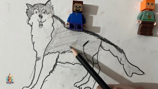 🎨 9-Year-Old Draws a Wolf! How To Draw a Wolf for Kids (Easy Step-by-Step Tutorial)