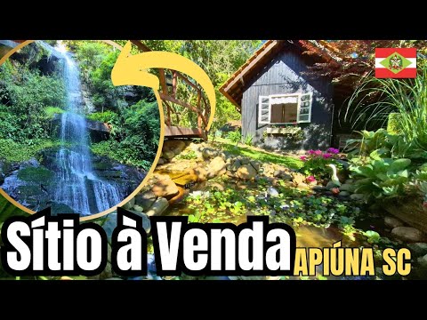 SÍTIO INCRÍVEL EM APIÚNA SC, 2 CASAS, CORREGOS,  LAZER, NATUREZA, CACHOEIRA, R$1.200.000
